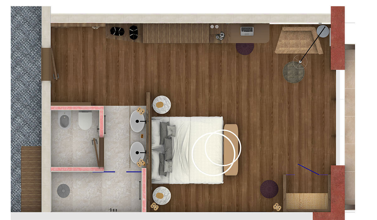 Terrace Suite Santana - Floor Plan - Hotel Sun