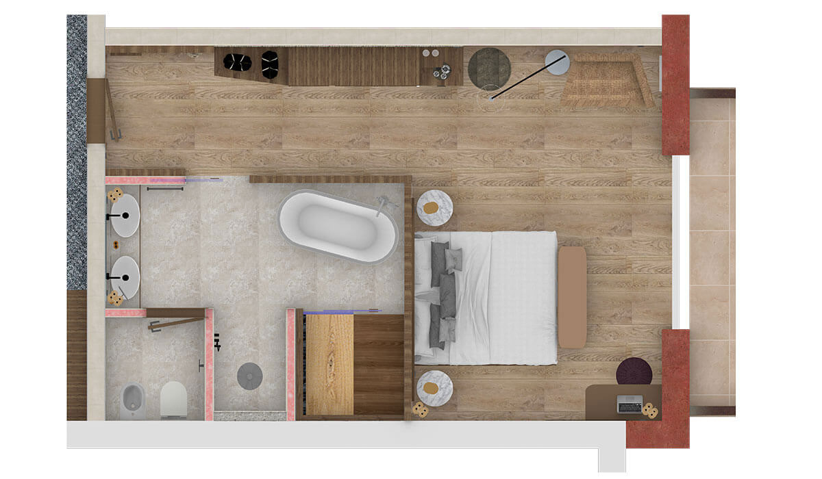 Spa Suite Sinfonia - Floor Plan - Hotel Sun
